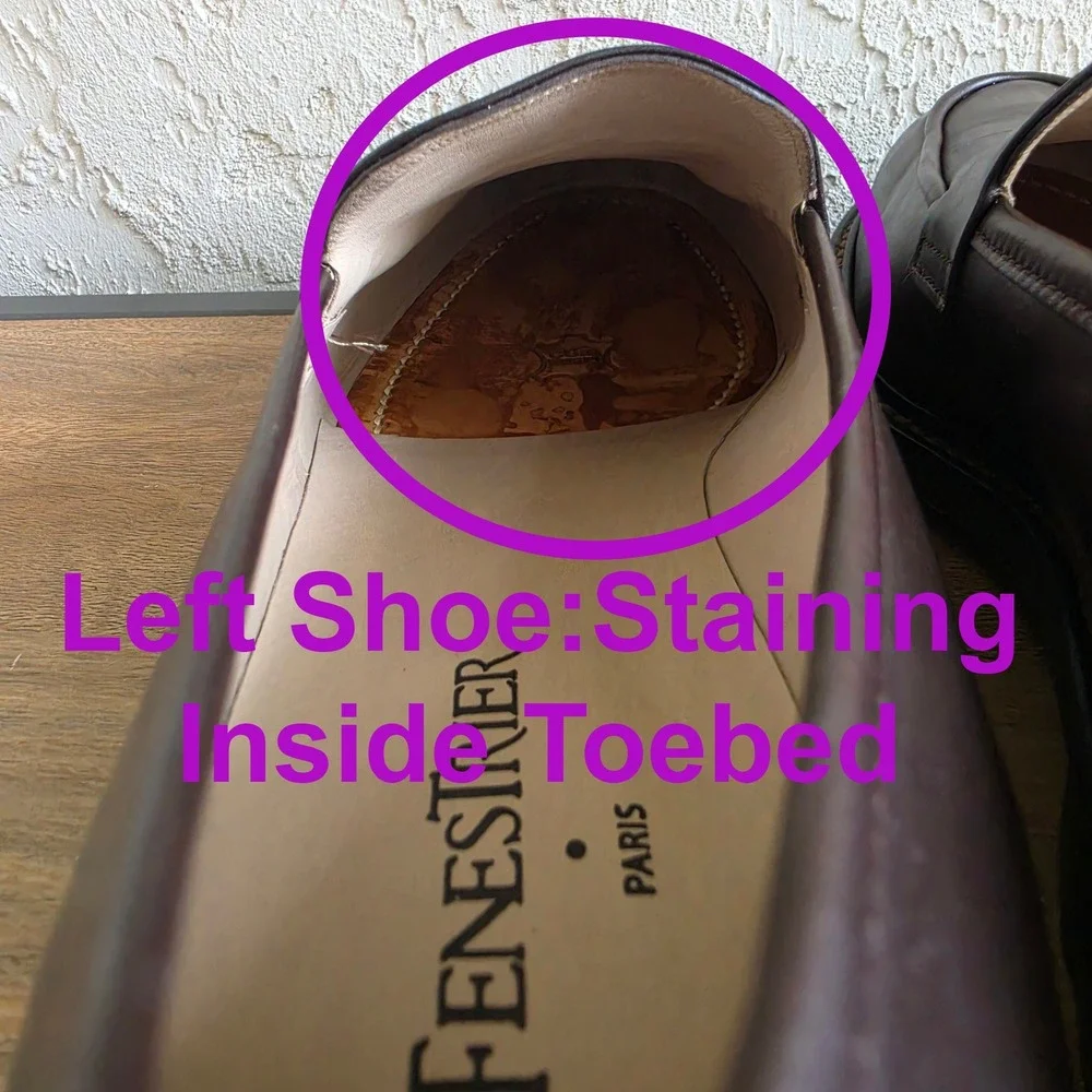 J. Fenestrier Paris Darior Brown Leather Loafers Mens 11.5 E Wide Softanil Cafe